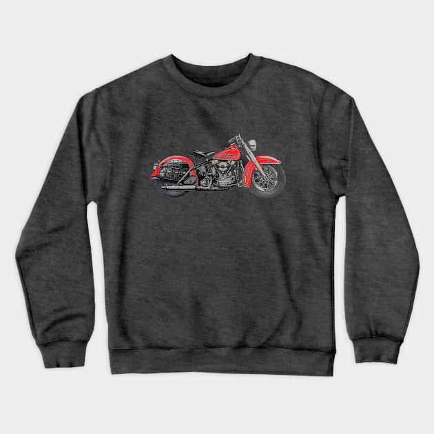 Red Hydra Crewneck Sweatshirt by motomessage